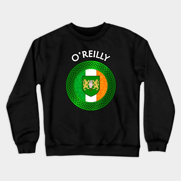 Irish Flag Shamrock Celtic Knot - O'Reilly Crewneck Sweatshirt by Taylor'd Designs